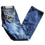 Rock Revival Blue JEAN 25 Fana Mid Rise Straight Stretch Womens Demin Size 2 Photo 1