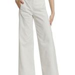 TWP The Cooper High Rise Wide Leg Flat Front Pants in White Size 2 Photo 0