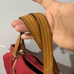 Coach  Tote Bag Canvas RED & British‎ Tan 70108 Weekender Travel Carryon Rare! Photo 5