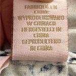 St. Tropez West 100% linen parsley print navy blue white dress, size M boho Photo 15