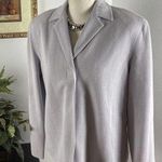 Renfrew Jacket Women Made USA Long Sleeve Lapel Collar Open Front Silver/Gray M Size M Photo 0