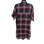 Madewell  Womens Courier Shirt Dress L Grunge Rollins Plaid Black Red 90s NWT Photo 11