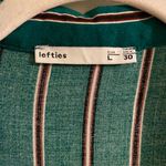 Lefties Green Striped Button Up Shirt Size L Photo 5