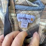 Carhartt  size S. (4/6) flannel button up hoodie. Photo 5