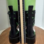 Rebecca Minkoff Gerry Floral Embroidered Black Leather Combat Boots - 9M Photo 3