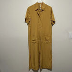 Babaton The‎ Group by  Yellow Button Front Akner Midi Shirt Dress Small Photo 2
