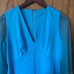 Vintage baby blue lace chiffon sleeves 60/70s maxi dress Size M Photo 7