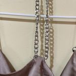 Womens New G Edition Cami Satin Chain Halter Top Goat Tan Size XS Photo 2
