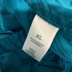 LOGO By Lori Goldstein Teal Textured Blouse Photo 6