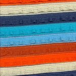 Surf Gypsy  Wide Leg Crop Stripe Detail Cream/Rust/Blue Pants Photo 5