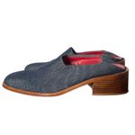 Donald J Pliner Block Heel Denim Mules Womens 6 Blue‎ Jean Slip On Loafers Blue Photo 4