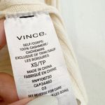 Vince 100% Cashmere Shoulder Slit Rolled Neck Ribbed Knit Flare Sweater Cream XS Photo 6