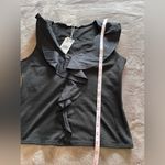 Mango  Black Sleeveless Women’s Shirt Ruffle Tank Top NWT Sz Small Photo 7