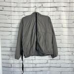 Forever 21 Silver Windbreaker Jacket Women’s Small Lightweight Hooded Full Zip Photo 1