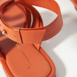 Anthropologie  Strappy Puff Gladiator Sandals Orange Size 37/38 GUC Photo 1