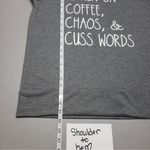 “I Run On Coffee” Women’s Gray Graphic Sweatshirt, Large Photo 2