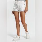 Levi's Women’s High Rise White Jean Shorts with Floral Embroidery 501 Size 32 Photo 13