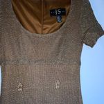 JS Boutique Bronze Metallic Lace Overlay Maxi Special Event Prom Dress 6 Photo 3