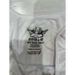 Boys Lie  Angel Graphic Tank Top Ribbed Sleeveless Crop Top White‎ One Size Photo 2