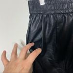 Raga  Black‎ Faux Leather Harlee Trouser With Elastic Waist Photo 4