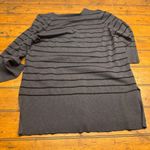 Fashion Avenue Gray Black Stripe V Neck Criss Cross Tunic Sweater Women's Large Photo 5