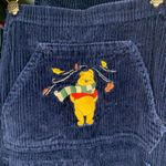 Disney Vtg Winnie Pooh Bear Fall Leaves Corduroy Overalls Size XL 36" Waist  Photo 1