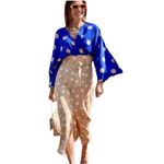 ZARA SZ XS belted polkadot maxi skirt Photo 1