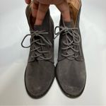 Seychelles ‎ Anthropologie Brand gray suede leather heel lace up booties size 9.5 Photo 2