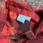 Betty Boop  RED BLEACHED FLANNEL BUTTON UP Photo 2