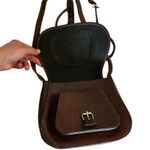 Handmade  Genuine Leather Purse For womwith Peruvian Textile - Cuzco PERU Photo 2