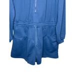 Cicy Bell Work Well Navy Blue Zipper Hooded Romper Shorts Jumpsuit Size XL NWT Photo 3
