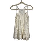 CeCe Off White Lace Sleeveless Peplum Blouse Photo 1