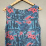 Bridge & Burn Silk Top Makelike Hawaii 503 Women Floral Blue Pink Sleeveless Size L Photo 11