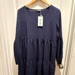 NWT Navy Blue Tiered Dress size M Size M Photo 1
