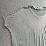 JODIFL Cutout Choker Tee Shirt Women Medium Gray High Low Dolman Sleeve Distress Photo 1