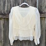 Nine West Cream Sheer Top NWT Small Photo 5