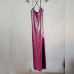 Lulus  Glam Diva Iridescent Hot Pink Sequin Lace-Up Maxi Dress Photo 2