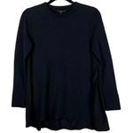 COS  Black Mixed‎ Media Cotton Silk Asymmetrical Tunic Top, EUC, Size XS Photo 0