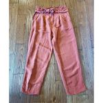 Madewell  orange linen blend paperbag pants size 4 Photo 12