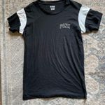 PINK - Victoria's Secret PINK by Victoria’s Secret Black Cotton Knit Casual Loungewear Athleisure T-Shirt Photo 6