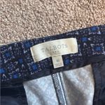 Talbots  Navy Blue White Geometric Floral Print Casual Dress Pants Photo 2