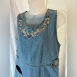 Jane Ashley Vintage 90’s  Embroidered denim maxi dress floral Size Medium Photo 1