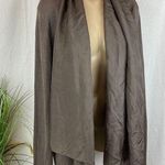 Eileen Fisher Silk Blend Brown Open Front Sweater L Photo 0