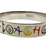 Coach Multi-color Shimmering Enamel Signature Bangle Bracelet Photo 1