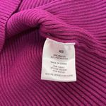 Pink Rose Ribbed Knit Cropped Sweater, Crew Neck Pullover, Long Sleeve, XS Photo 2