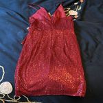 Double Crazy Red Sparkly Dress  Photo 4