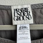 Prairie Underground 100% Organic Cotton Gray Tunic Blouse Size Small / Medium Photo 2