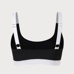 BERLOOK Contrast Trim Bikini Top ONLY 68 Black Size M Photo 6