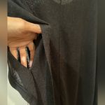 Esperanza Black Sheer Fringe Hem Poncho Top – Size L (NWOT) Size L Photo 4