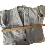 Reiss Monochrome Minimalist Blazer Women Size L One Button Suit Jacket Office Photo 6